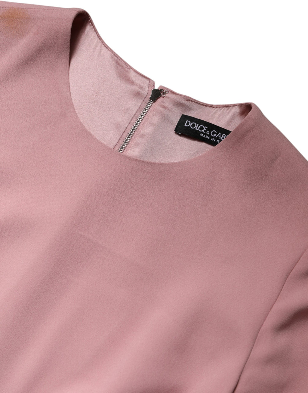 Dolce & Gabbana Rosa A-Linien-Kleid mit 3/4 Ärmeln aus Viskose