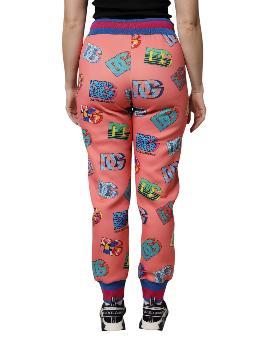 Dolce & Gabbana Rosa Logo-Monogramm-Jogger-Sweatpants Hose