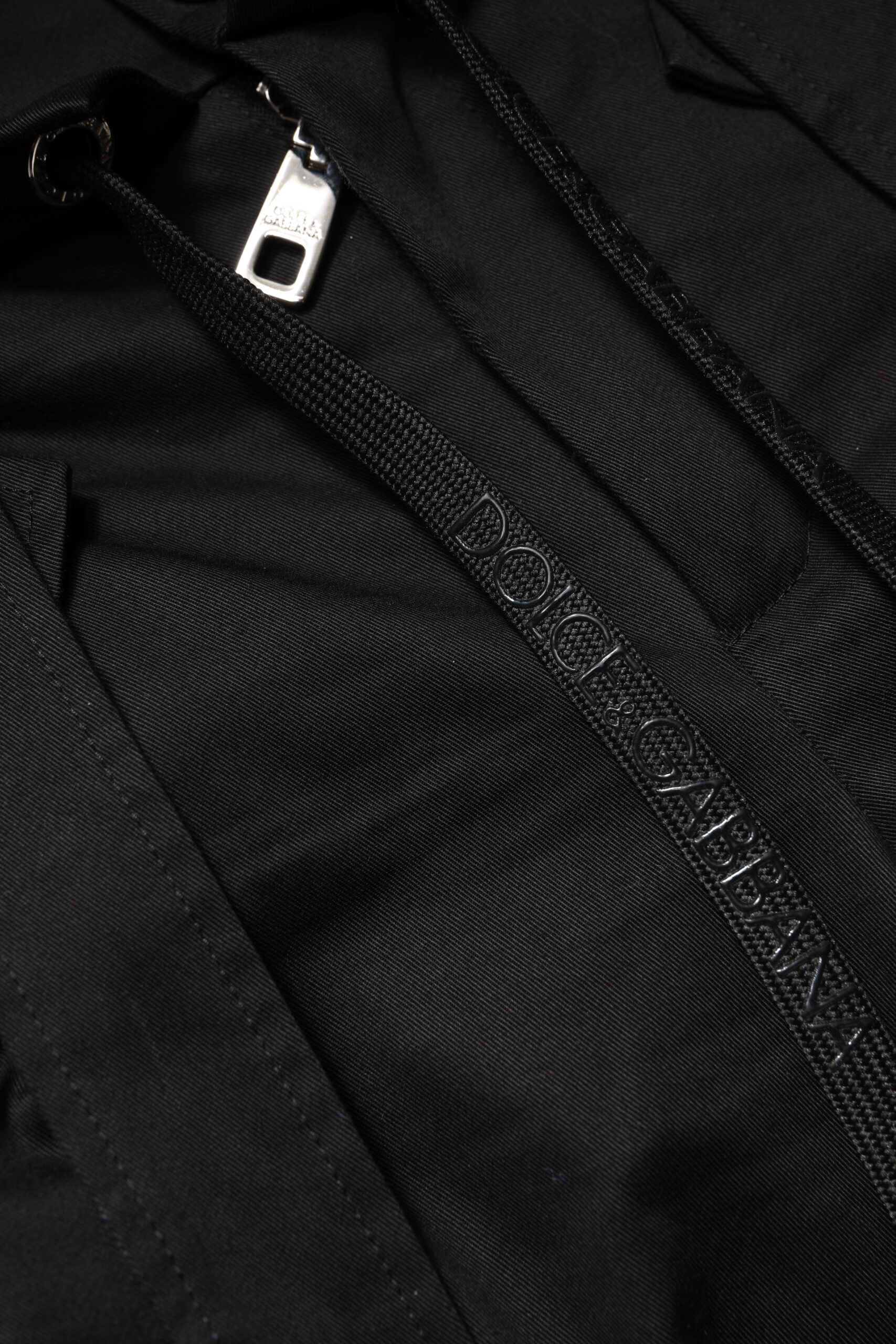 Dolce & Gabbana Schwarze Cargo-Hose aus Baumwolle mit hoher Taille