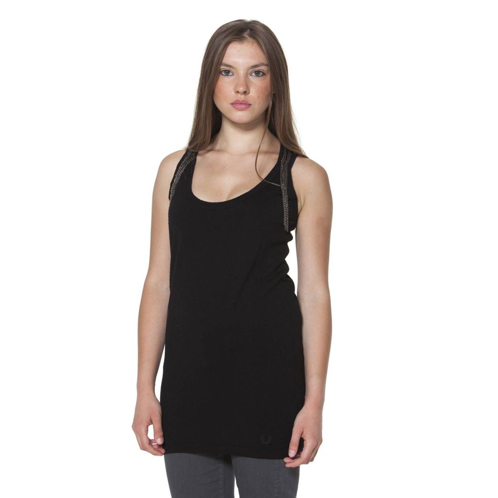 Fred Perry Schwarzes Polyester Unisex Tank