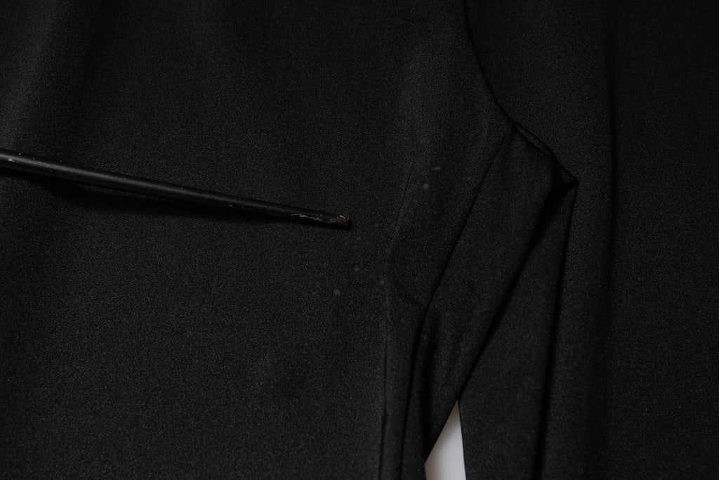 Dolce & Gabbana Schwarze Nylonhose mit hoher Taille und schmaler Passform