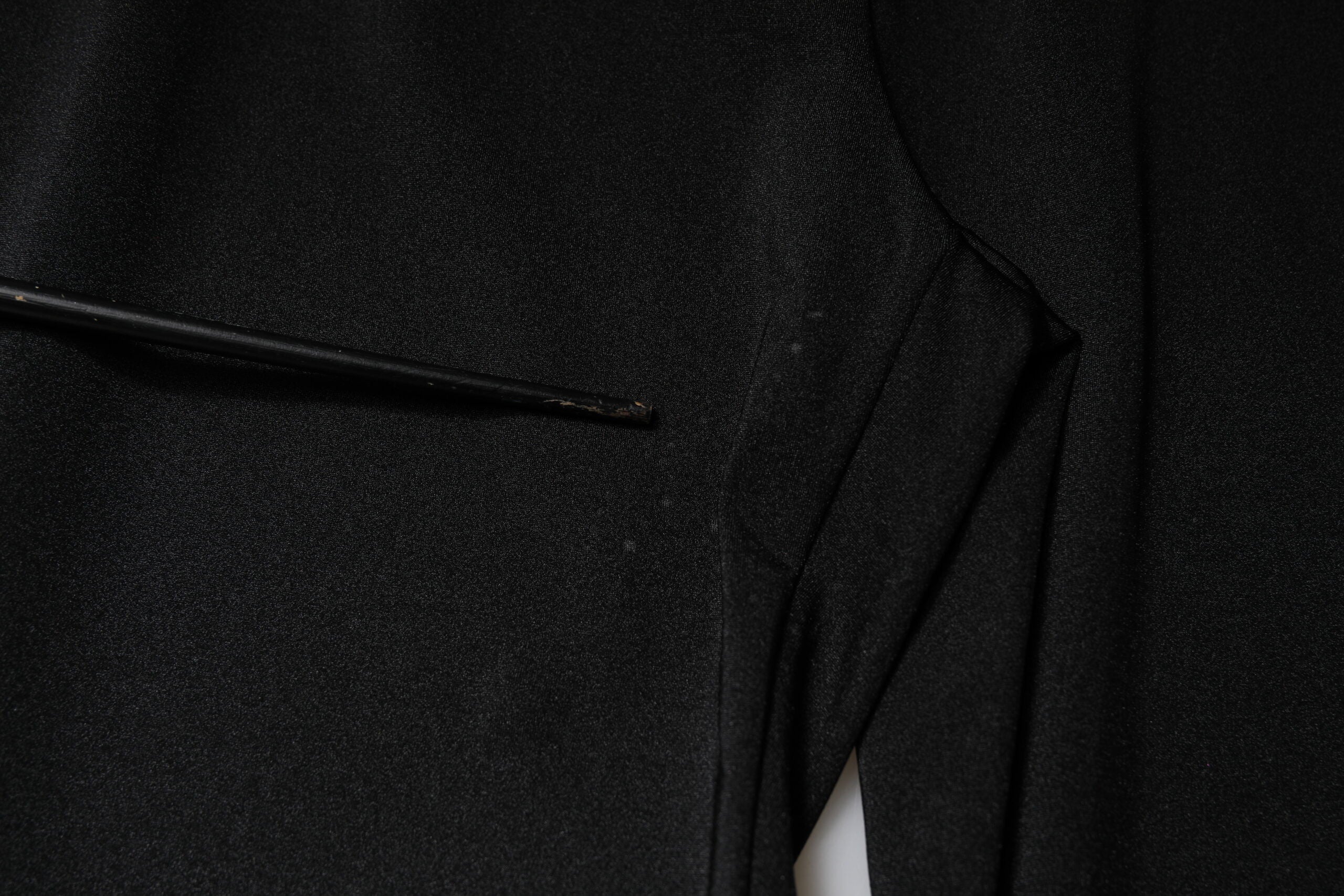 Dolce & Gabbana Schwarze Nylonhose mit hoher Taille und schmaler Passform