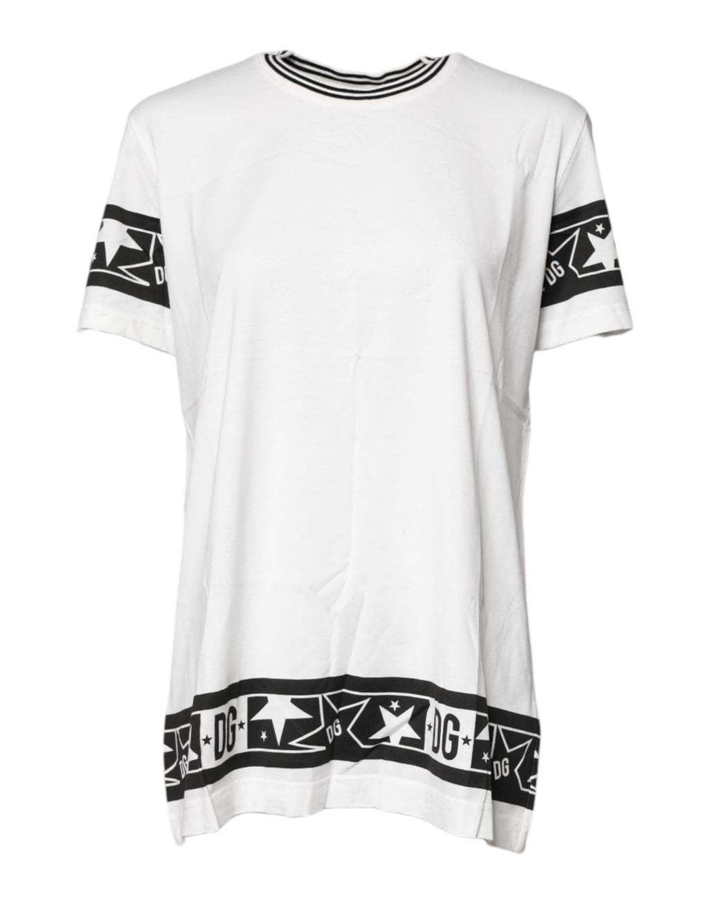 Dolce & Gabbana Weißes #DGMillennials Baumwoll-T-Shirt mit Rundhalsausschnitt