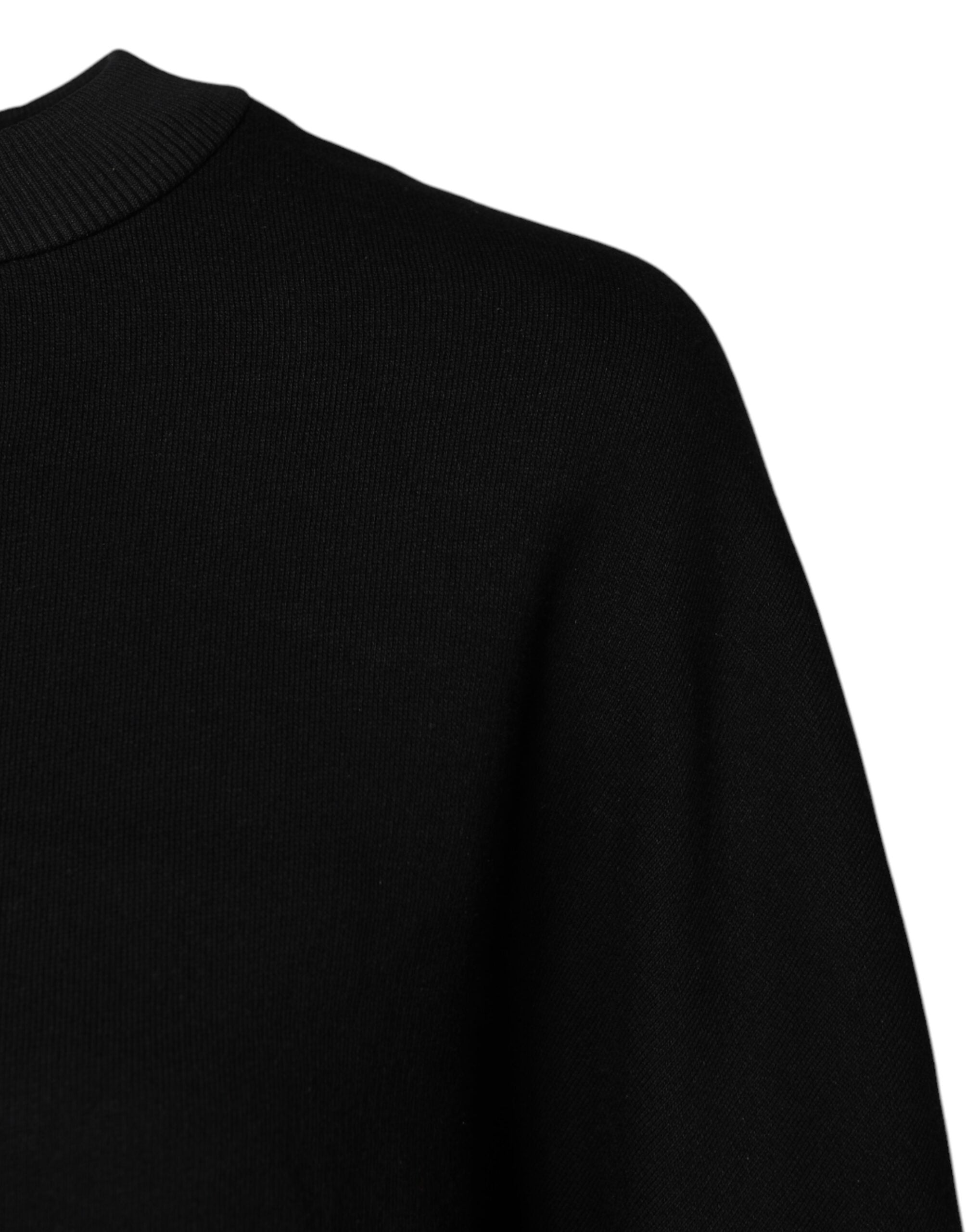 Dolce & Gabbana Schwarzes Baumwoll-Rundhals-Sweatshirt Pullover