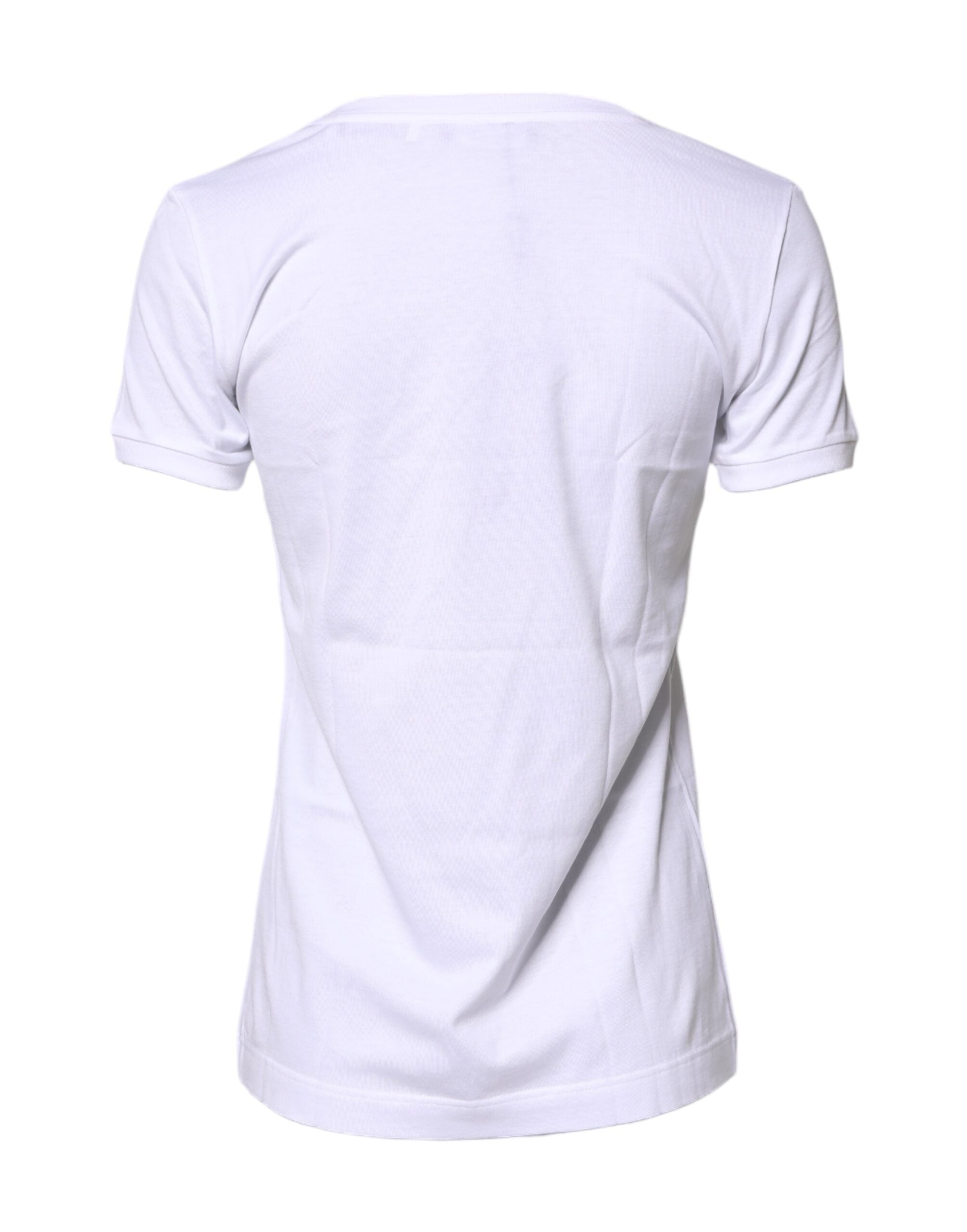 Dolce & Gabbana Weißes #DGFamily Baumwoll-T-Shirt mit Rundhalsausschnitt