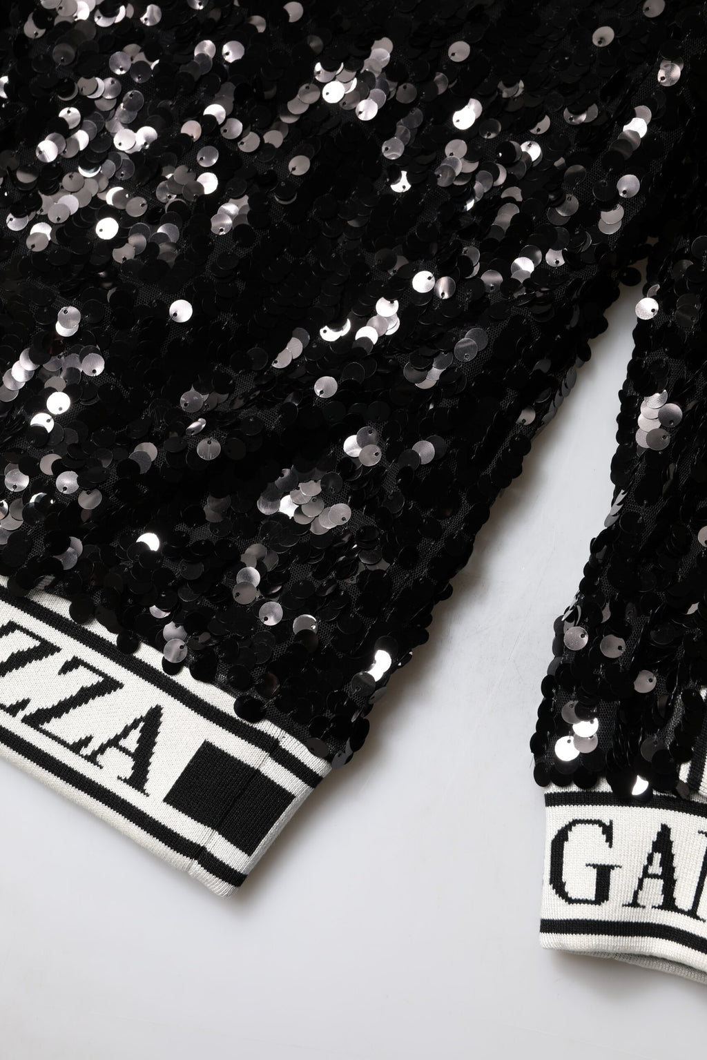 Dolce & Gabbana Schwarzer DG Queen Pailletten Pullover