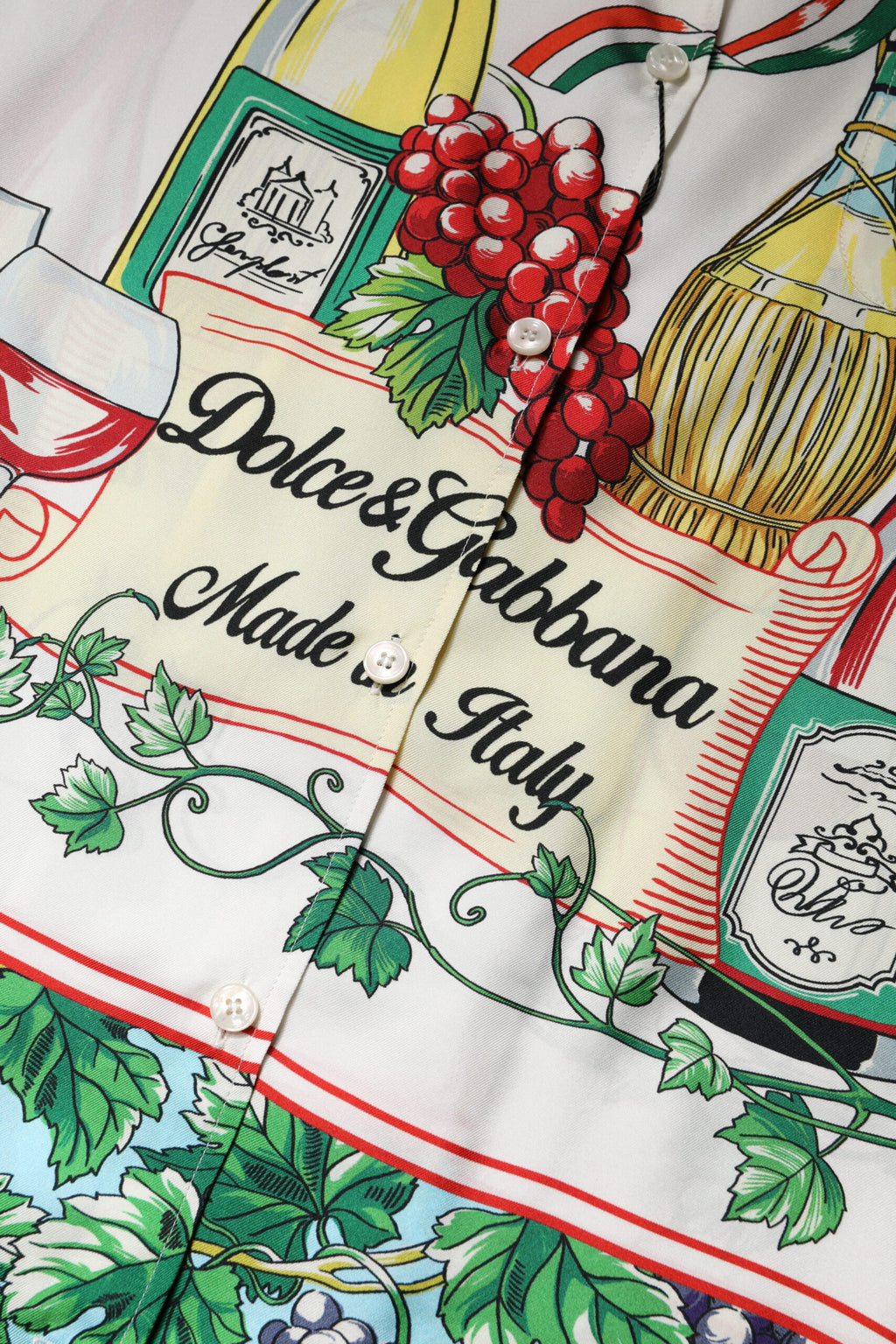 Dolce & Gabbana Multicolor Kurzärmeliges Seidenfutter Shirt Top