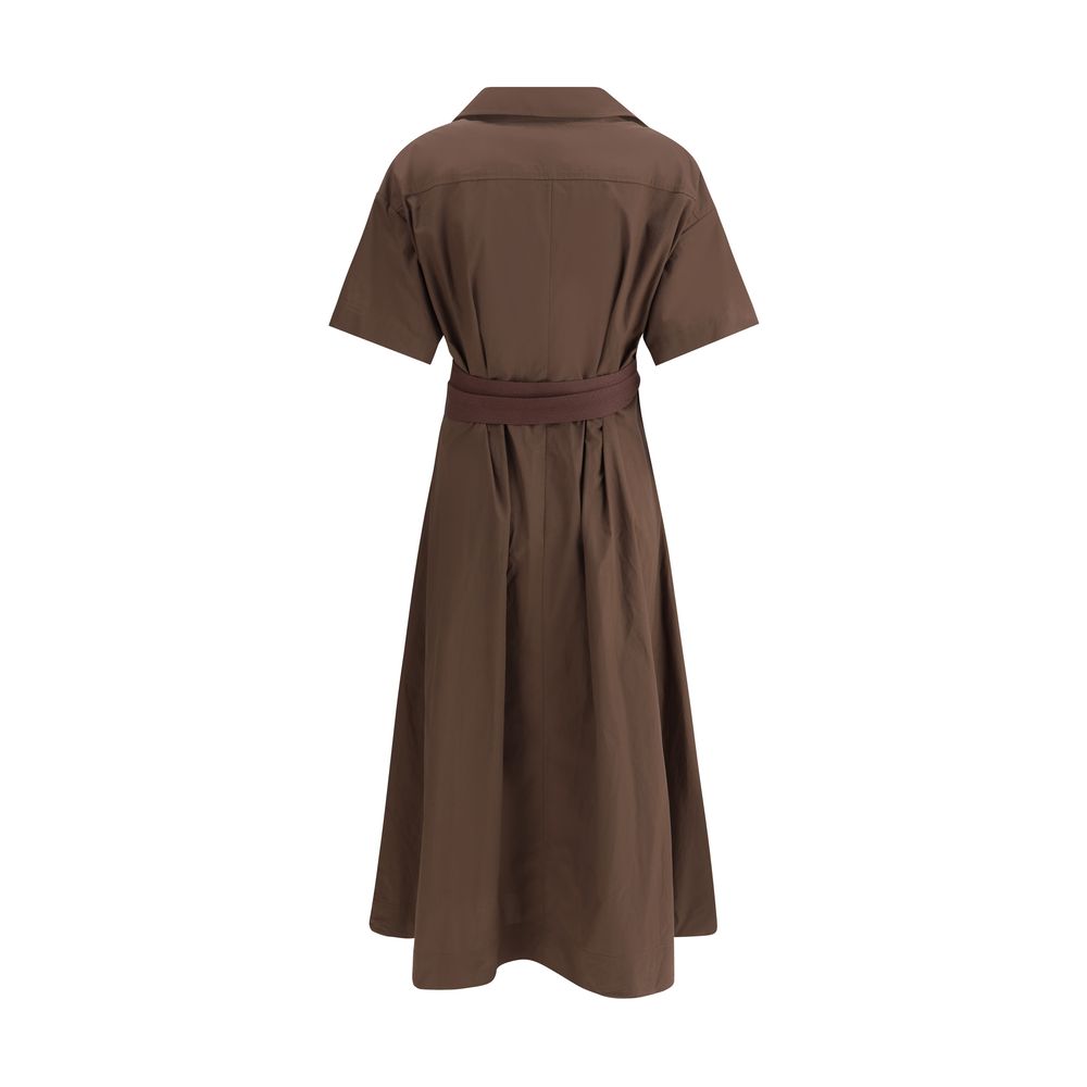 Brunello Cucinelli Langes Baumwollkleid
