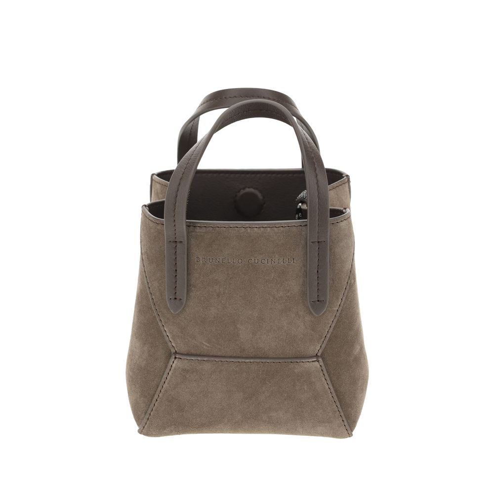 Brunello Cucinelli Wildleder-Umhängetasche