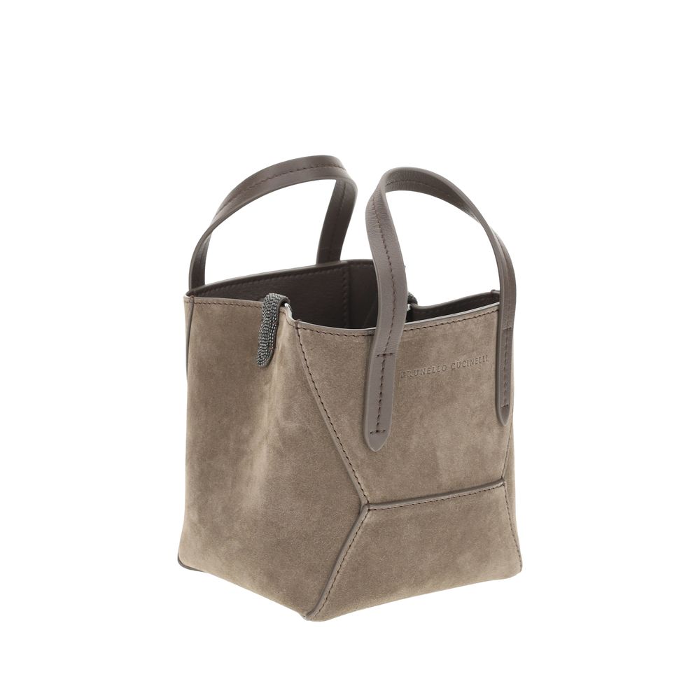 Brunello Cucinelli Wildleder-Umhängetasche