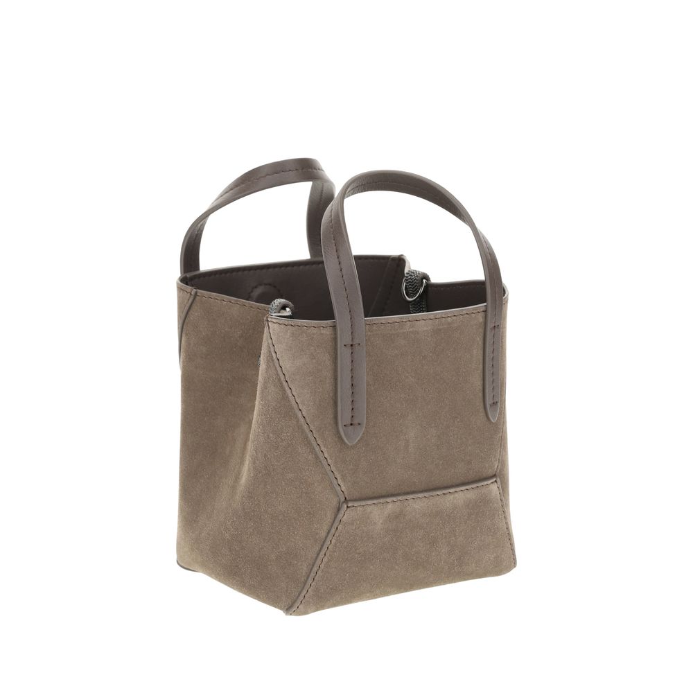 Brunello Cucinelli Wildleder-Umhängetasche