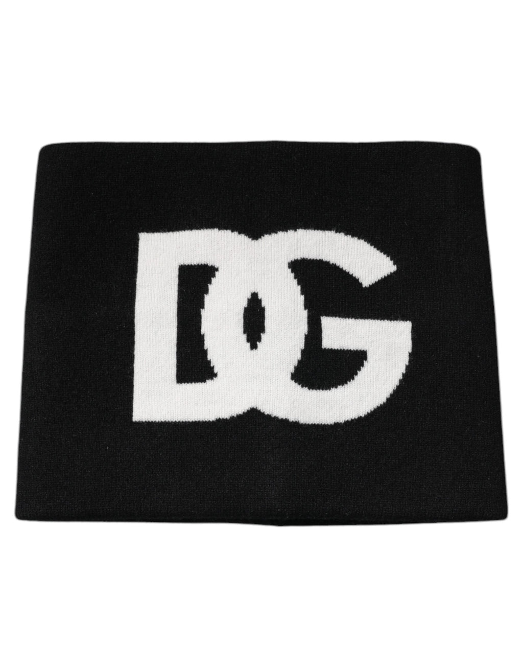 Dolce & Gabbana Schwarzer Kaschmir DG Logo Square Taschentuchschal