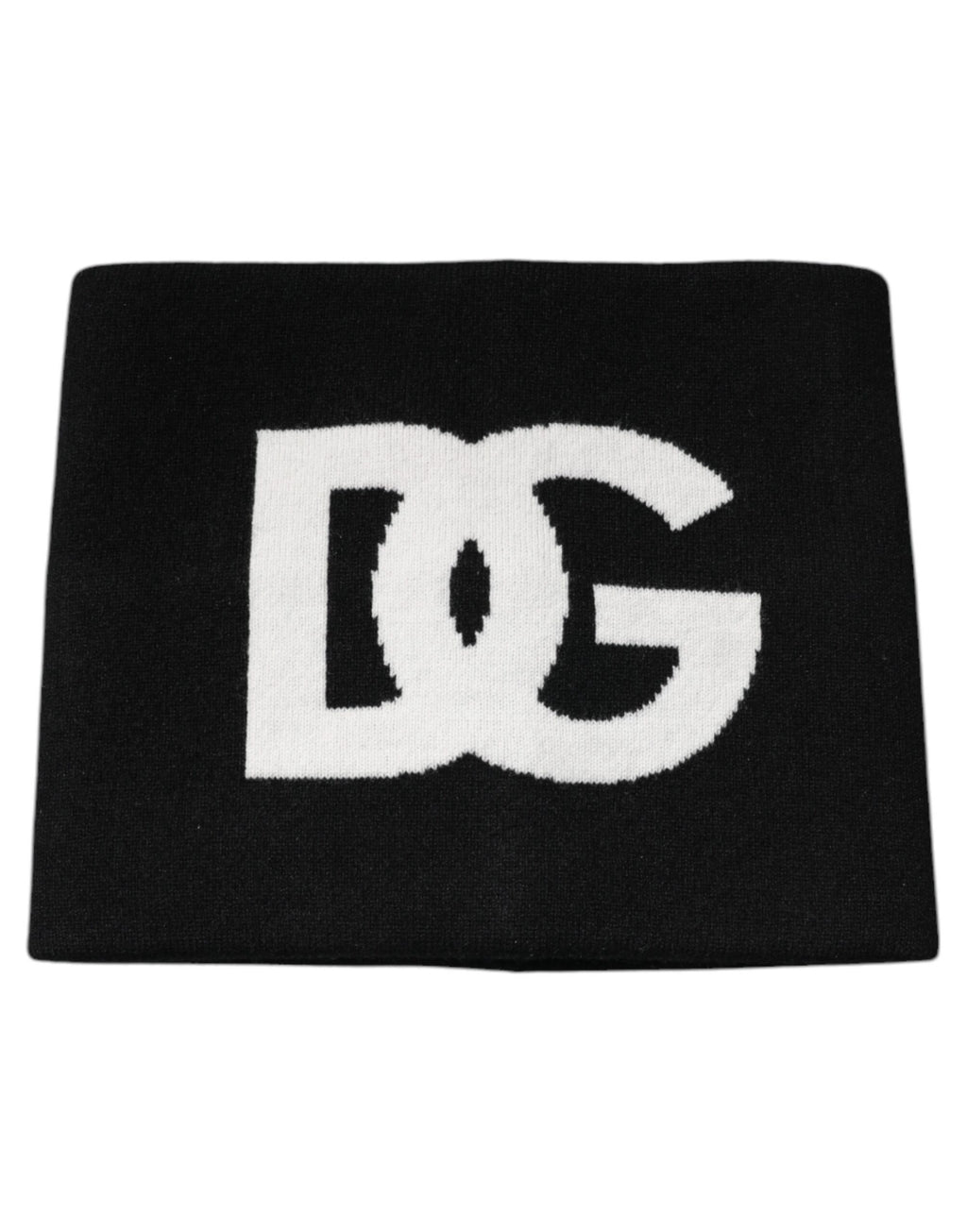 Dolce & Gabbana Schwarzer Kaschmir DG Logo Square Taschentuchschal