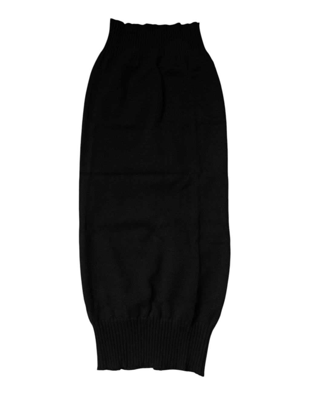 Dolce & Gabbana Schwarzer Kaschmir Strick-Halswärmer Foulard-Schal