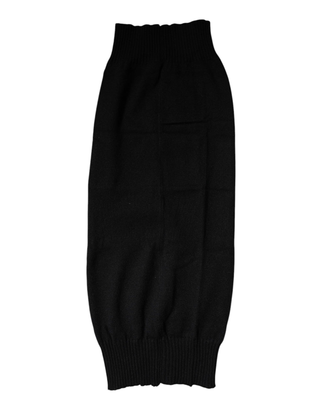 Dolce & Gabbana Schwarzer Kaschmir Strick-Halswärmer Foulard-Schal