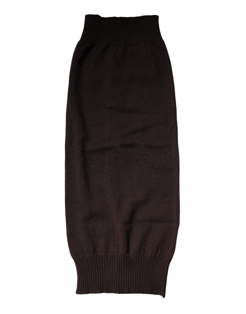 Dolce & Gabbana Brauner Kaschmir Gestrickter Halswärmer Foulard Schal
