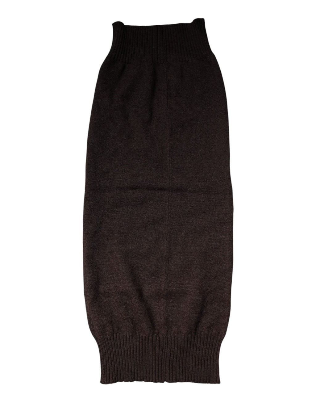 Dolce & Gabbana Brauner Kaschmir Gestrickter Halswärmer Foulard Schal