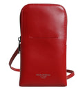 Dolce & Gabbana Rote Leder Handytasche mit Umhängeband