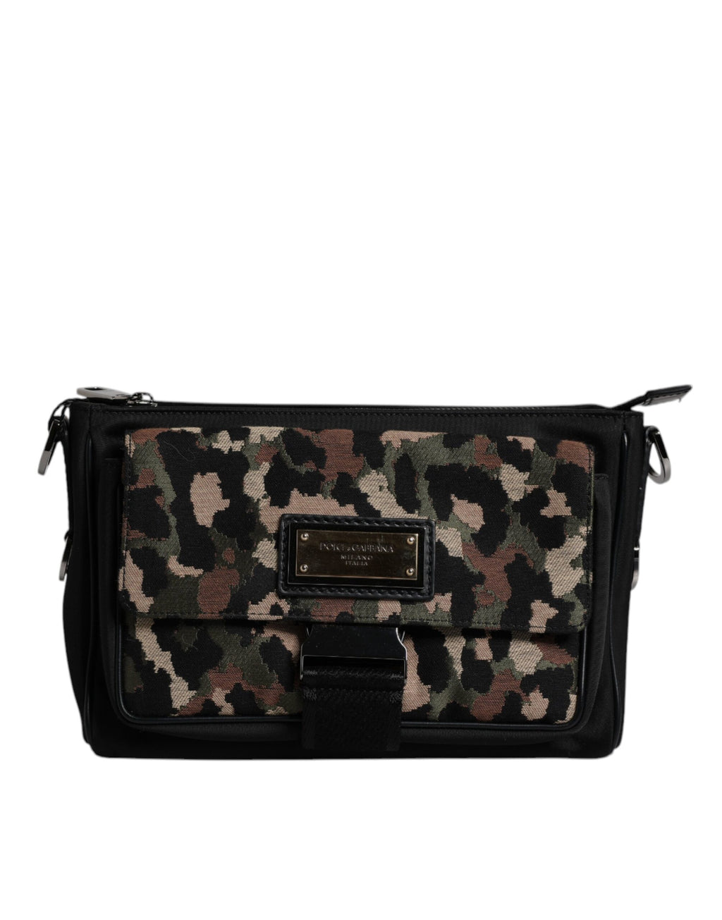 Dolce & Gabbana Umhängetasche aus mehrfarbigem Leoparden-Jacquard