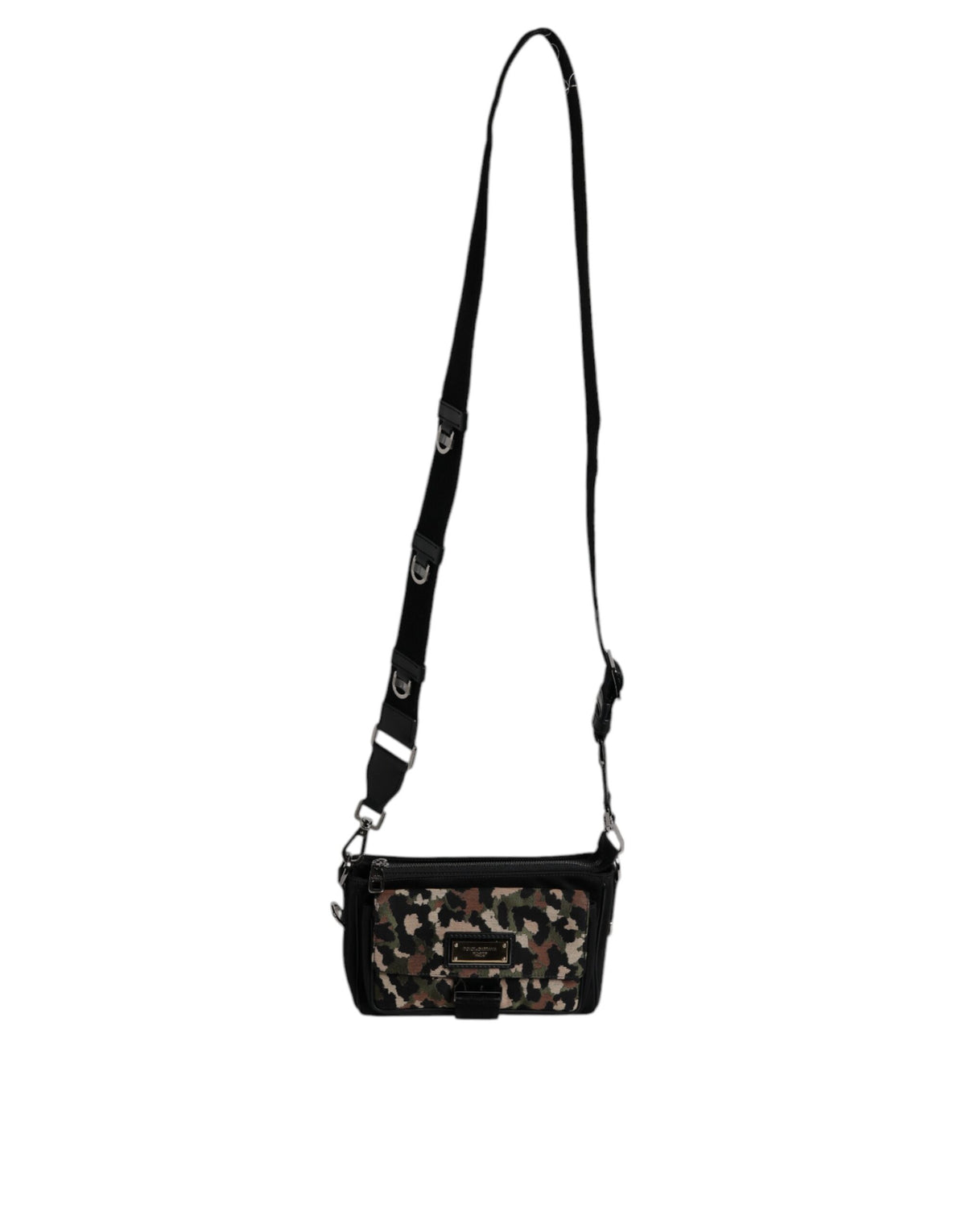 Dolce & Gabbana Umhängetasche aus mehrfarbigem Leoparden-Jacquard