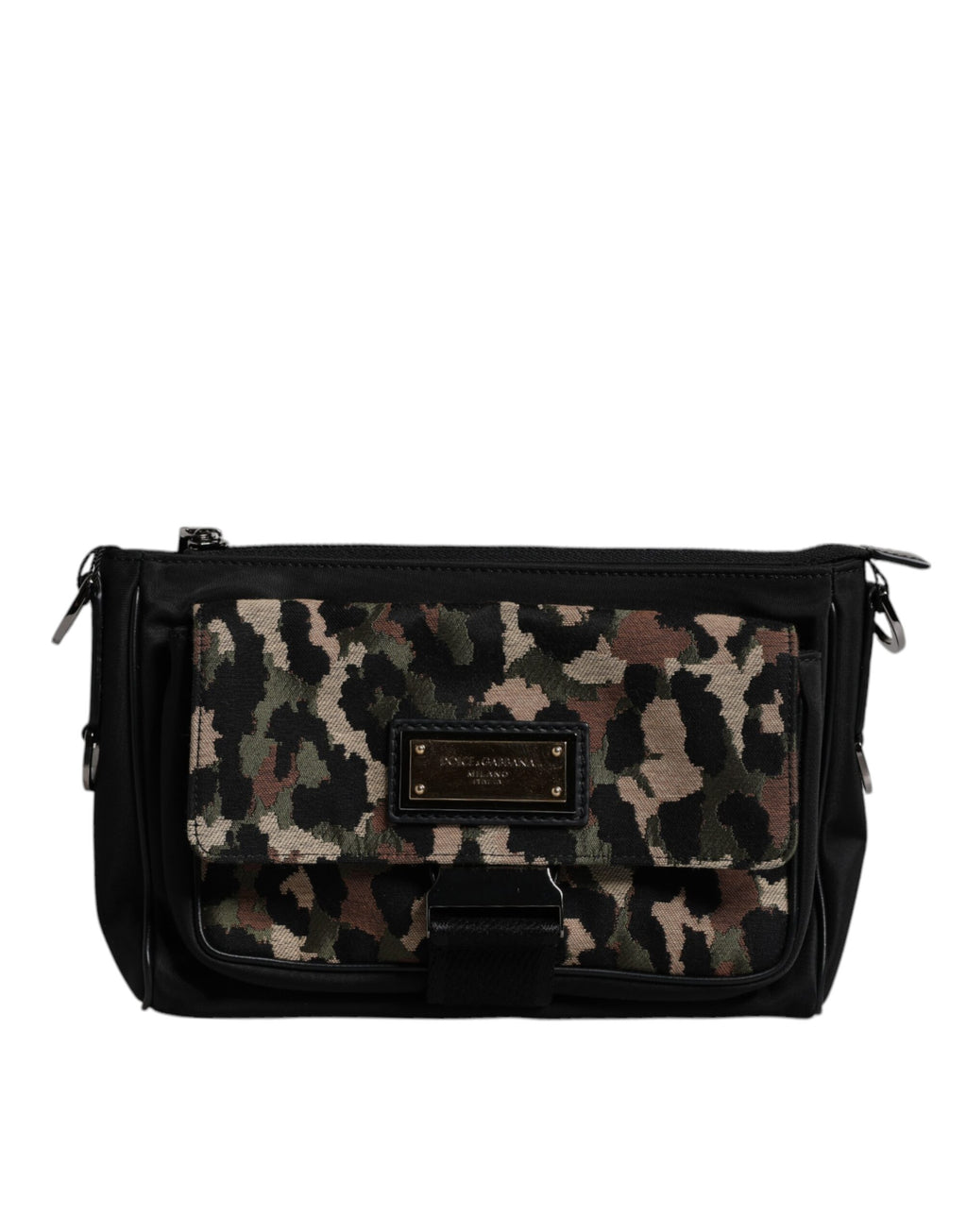 Dolce & Gabbana Multicolor Leopard Jacquard Crossbody Tasche
