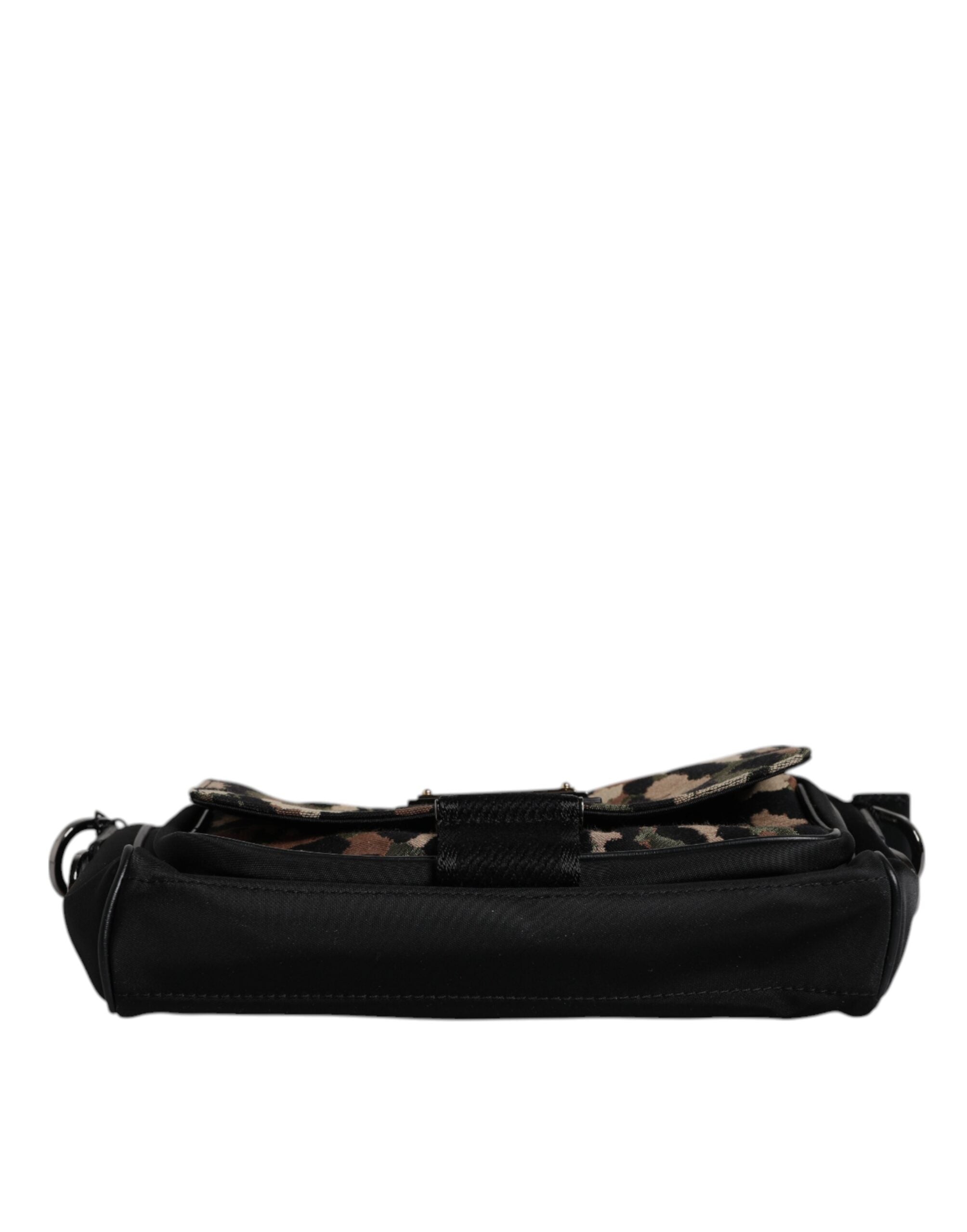 Dolce & Gabbana Multicolor Leopard Jacquard Crossbody Tasche