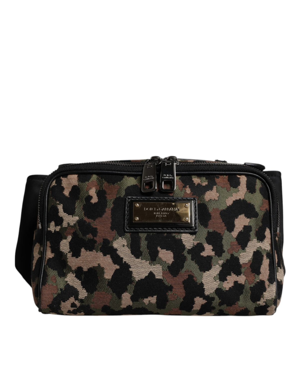 Dolce & Gabbana Mehrfarbiger Leopard DG Logo Gürtel Bauchtasche