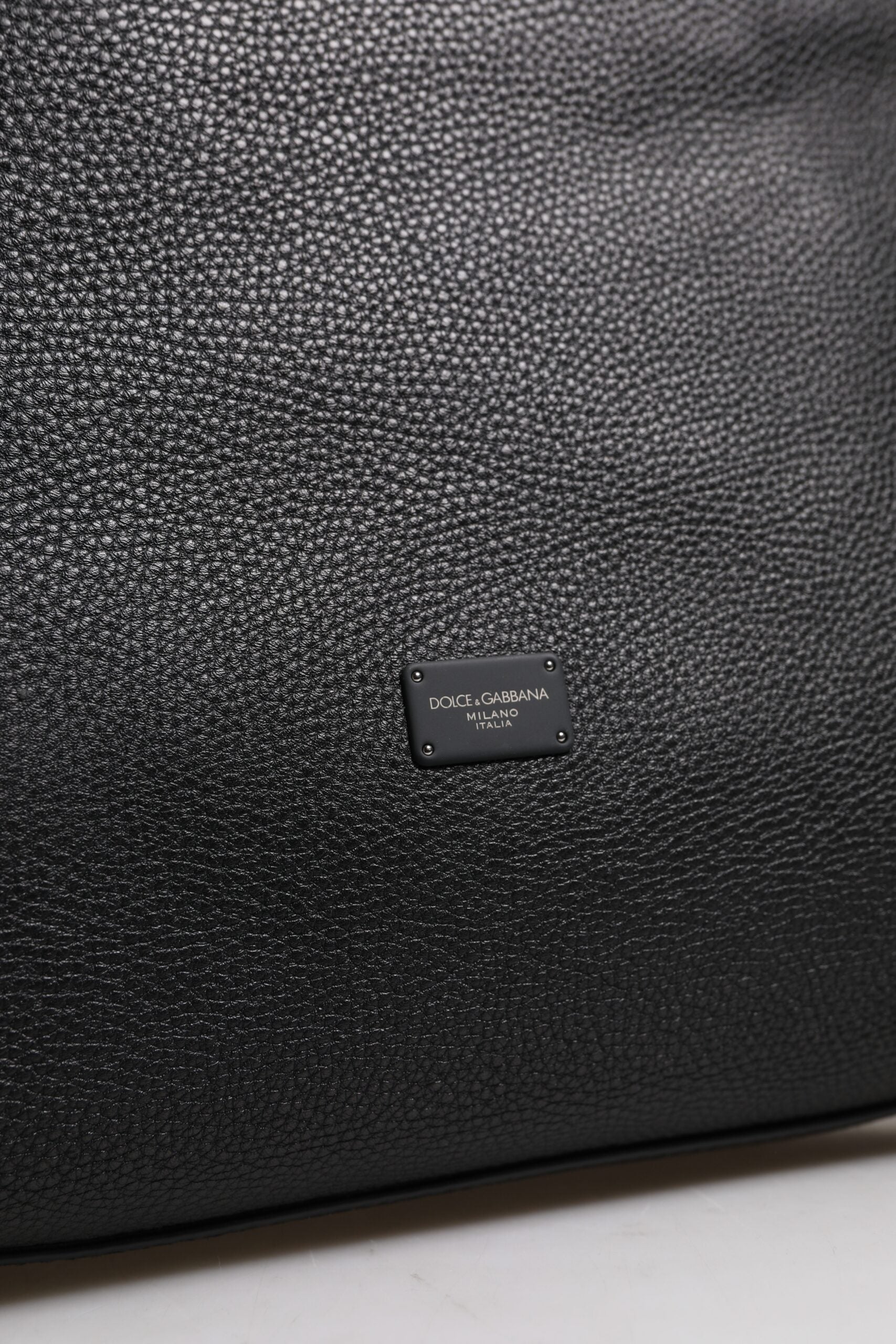 Dolce & Gabbana Schwarze Kalbslederhandtasche Duffle Bag