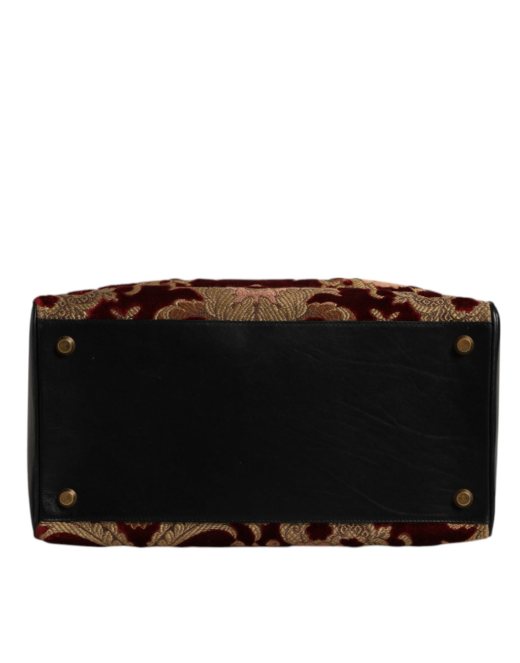 Dolce & Gabbana Multicolor Leder Brokat Samt Reisetasche Tote Bag