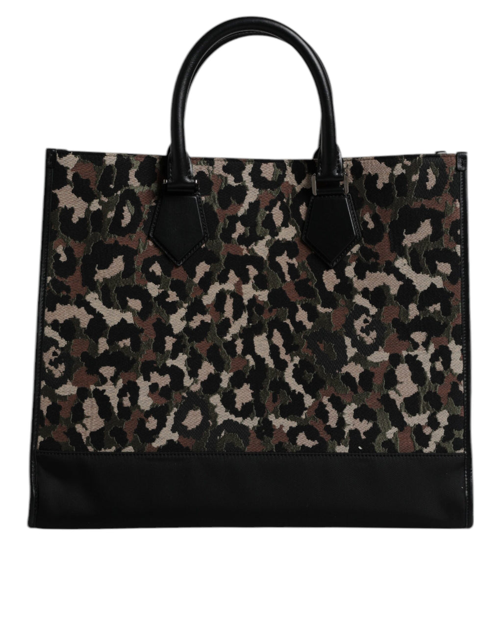 Dolce & Gabbana Multicolor Leopard Einkaufstasche Umhängetasche