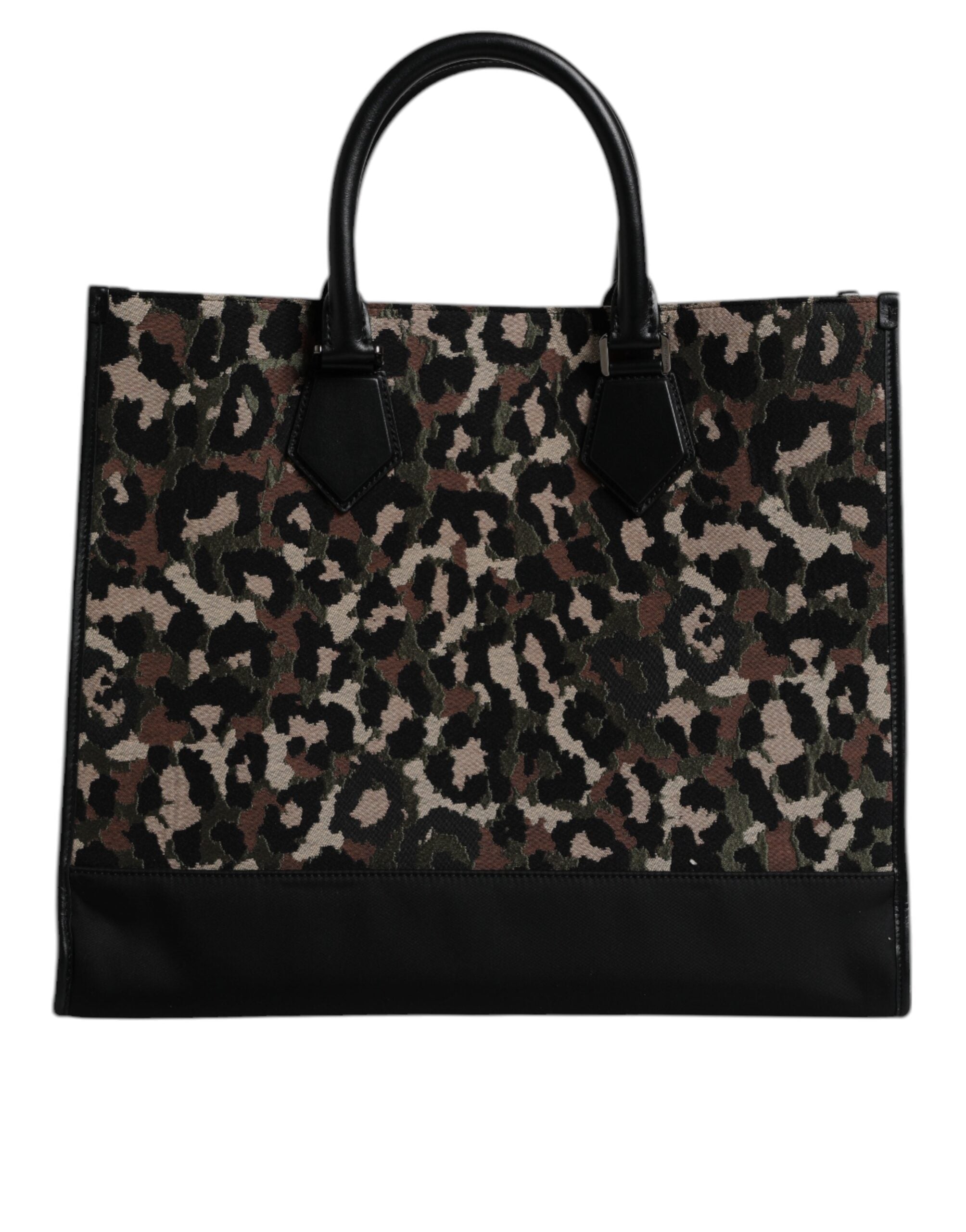 Dolce & Gabbana Multicolor Leopard Einkaufstasche Umhängetasche