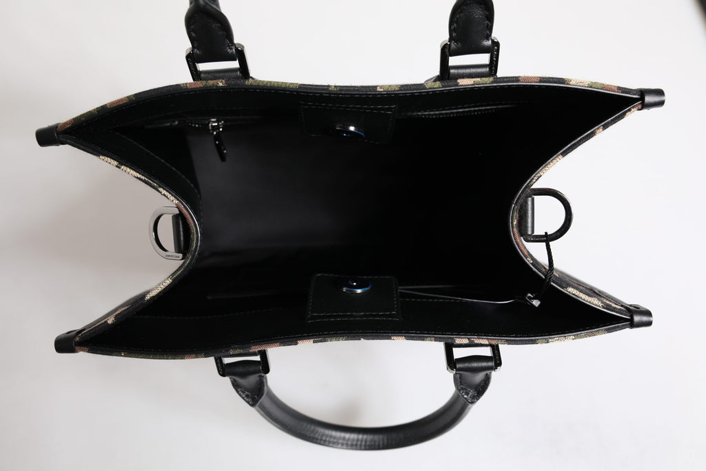 Dolce & Gabbana Multicolor Leopard Einkaufstasche Umhängetasche