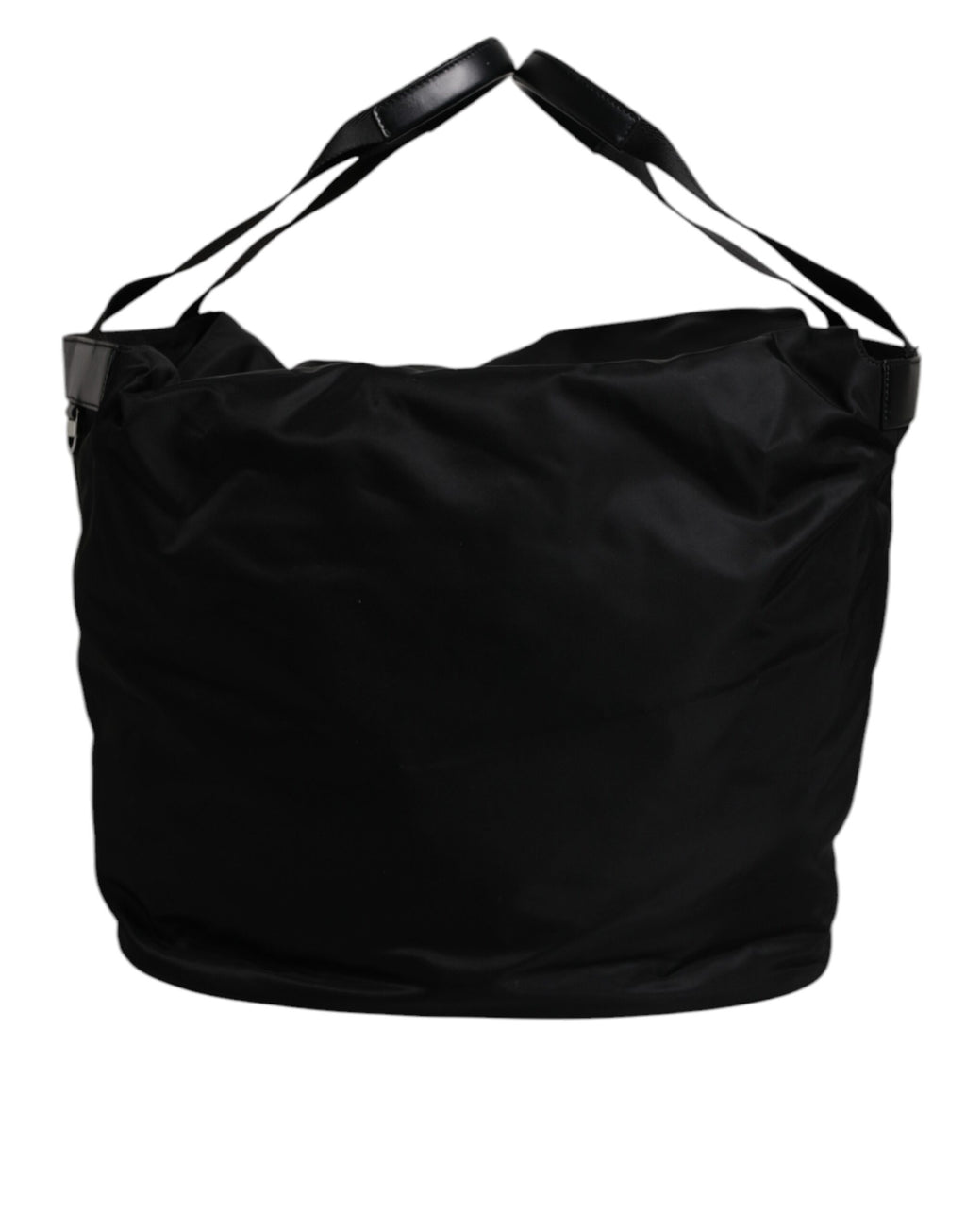 Dolce & Gabbana Schwarzes Nylon Weiß Iconic Logo Umhängetasche