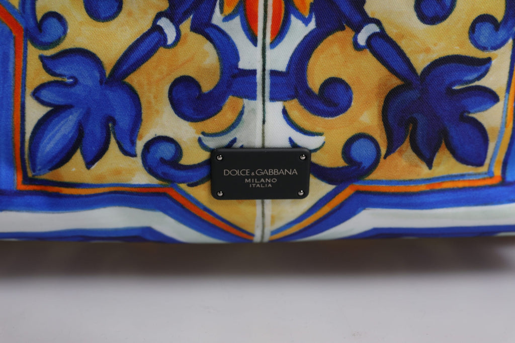 Dolce & Gabbana Multicolor Majolika Druck Nylon Reise-Rucksack Tasche