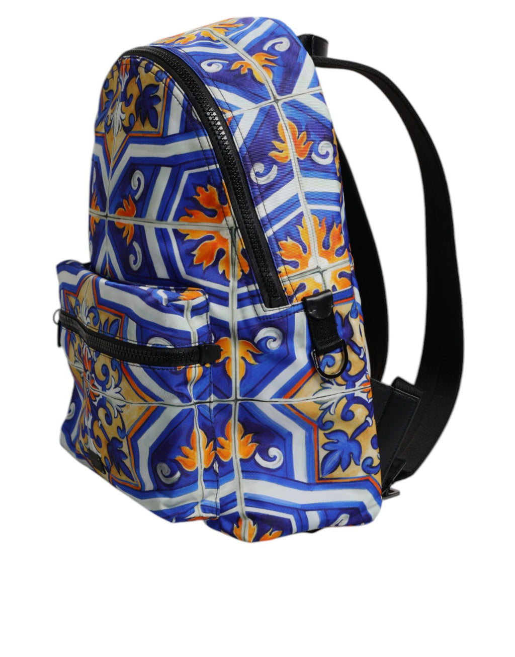 Dolce & Gabbana Multicolor Majolika Druck Nylon Reise-Rucksack Tasche