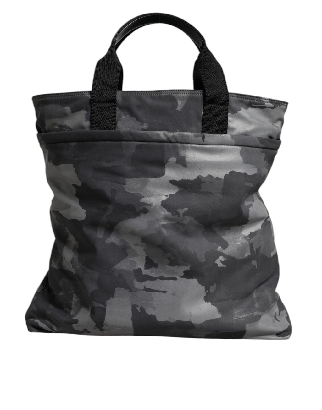 Dolce & Gabbana Schwarzer Camouflage-Schulterriemen Logo-Plakette Tasche