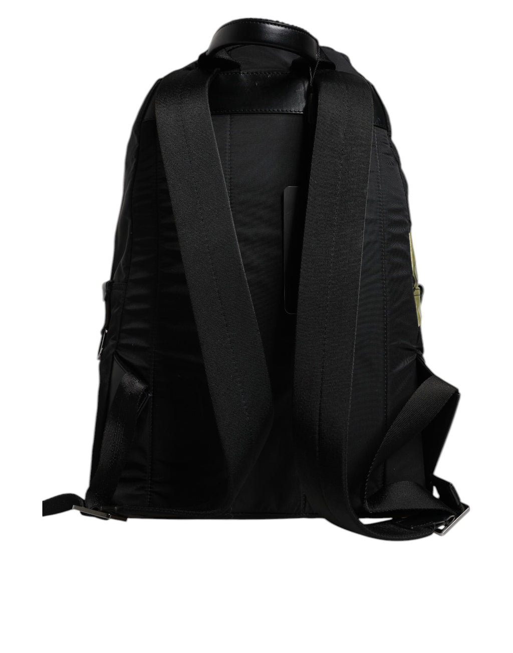 Dolce & Gabbana Schwarzes Logo Tape Polyamid Schule Reise Rucksack Tasche