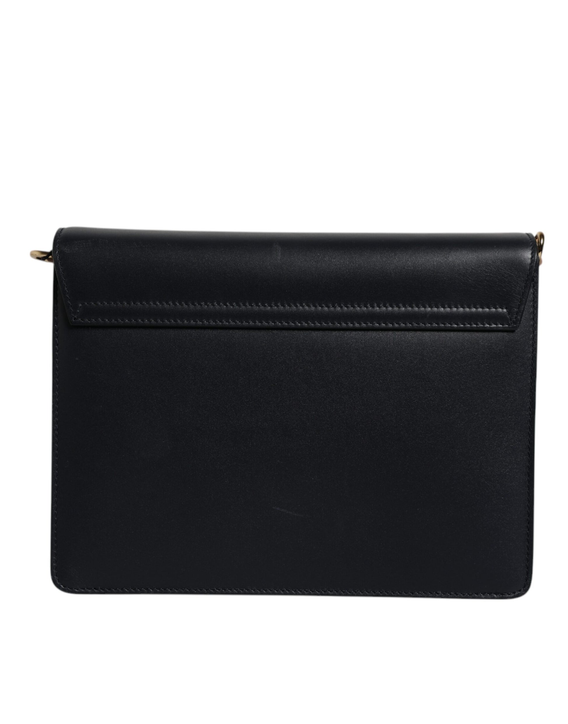 Dolce & Gabbana Schwarze Schulterriemen-Tasche aus Kalbsleder