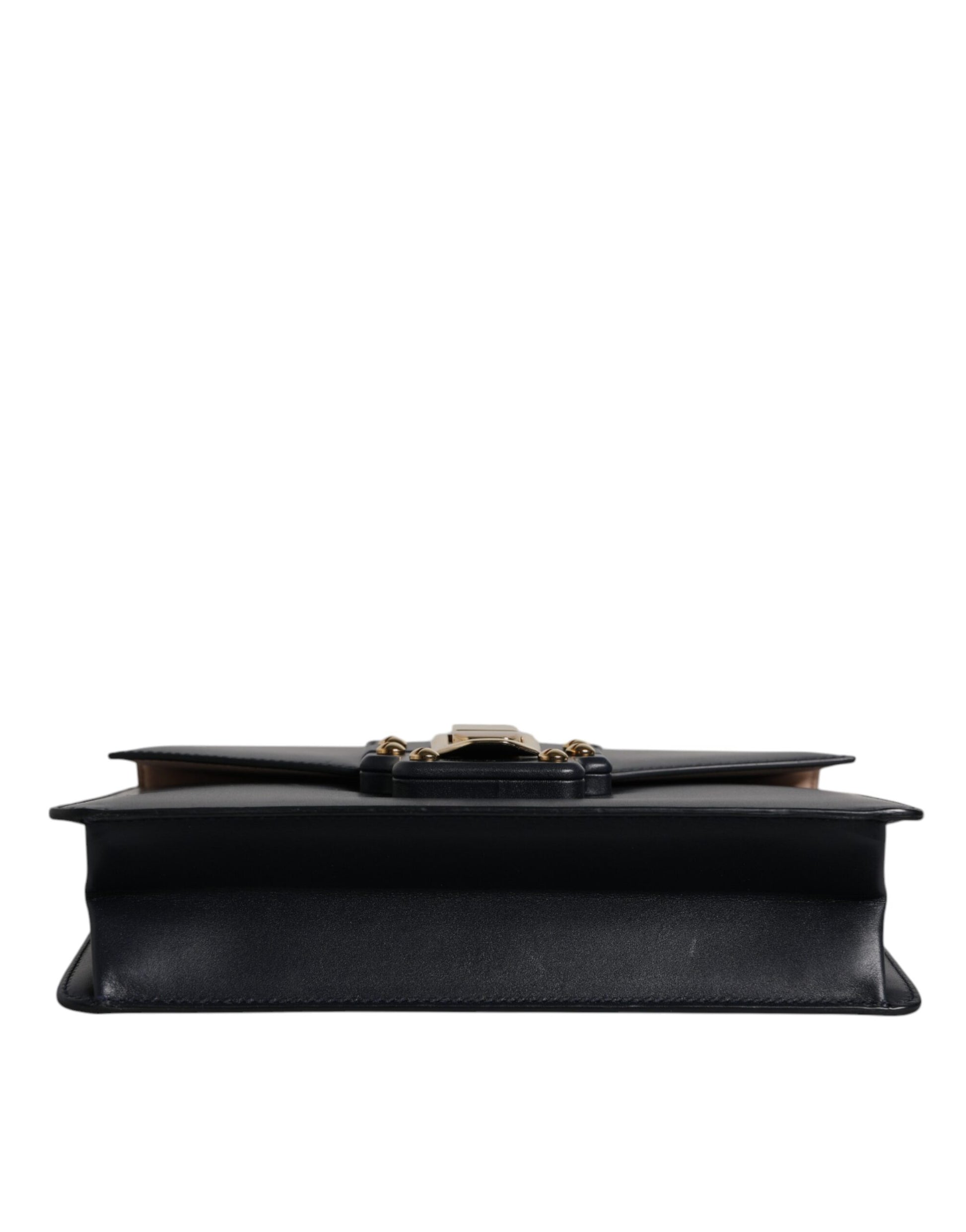 Dolce & Gabbana Schwarze Schulterriemen-Tasche aus Kalbsleder