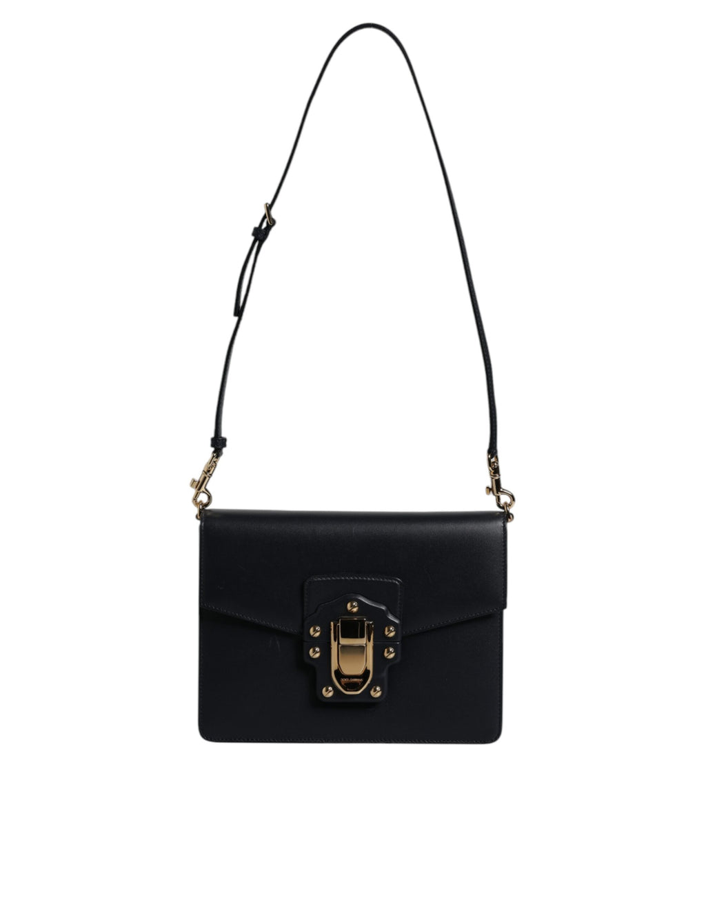 Dolce & Gabbana Schwarze Schulterriemen-Tasche aus Kalbsleder