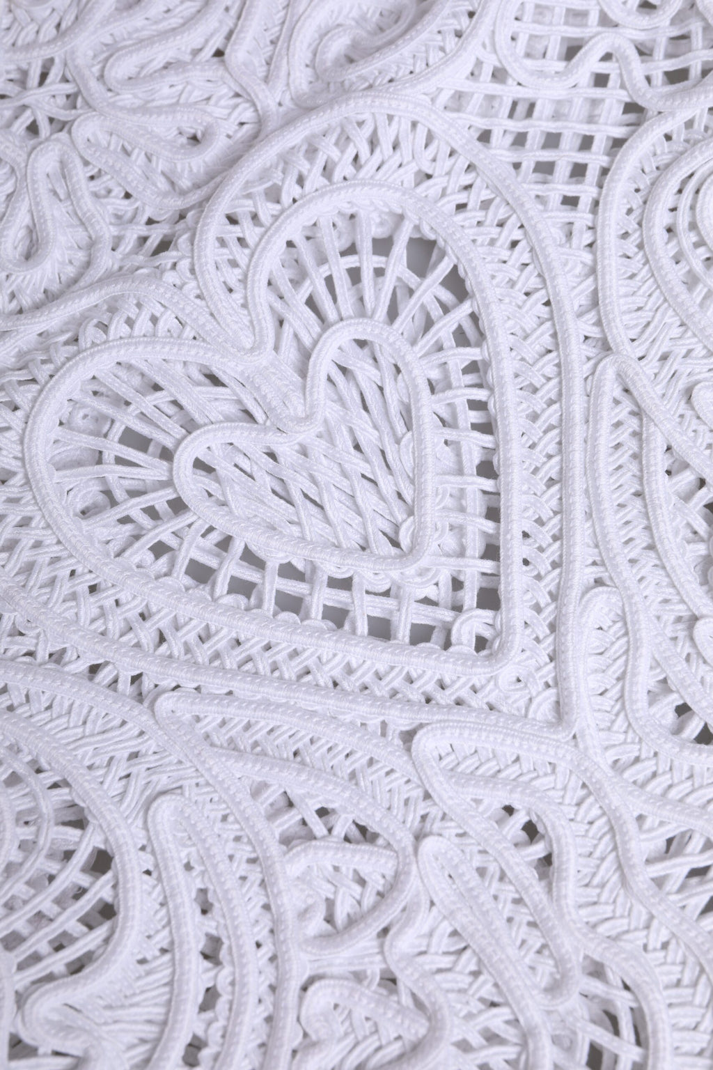 Dolce & Gabbana Weiß Cordonetto Spitze Beatrice Tote Einkaufstasche