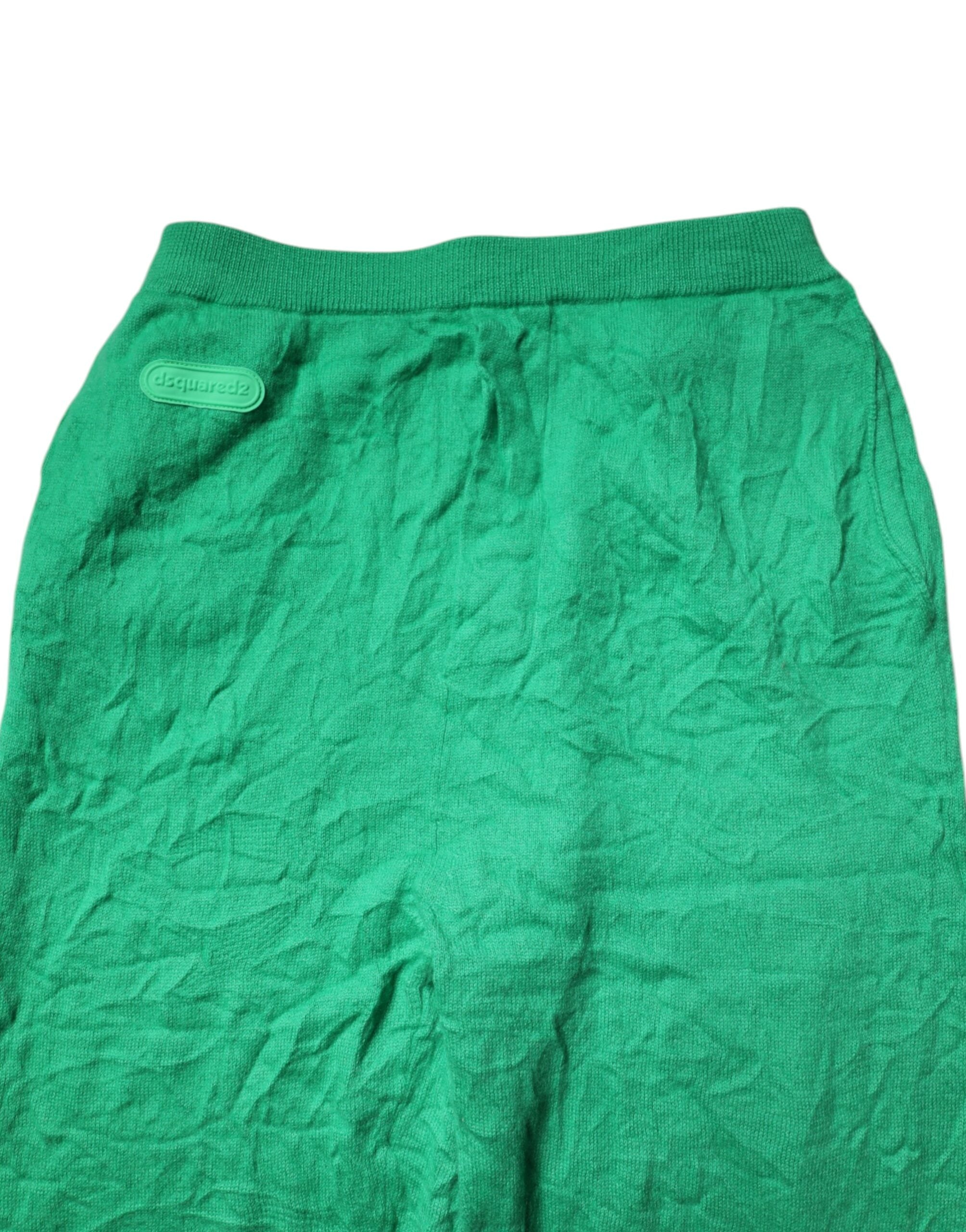 Dsquared² Grüne Baumwolle Elastische Taille Männer Freizeithosen