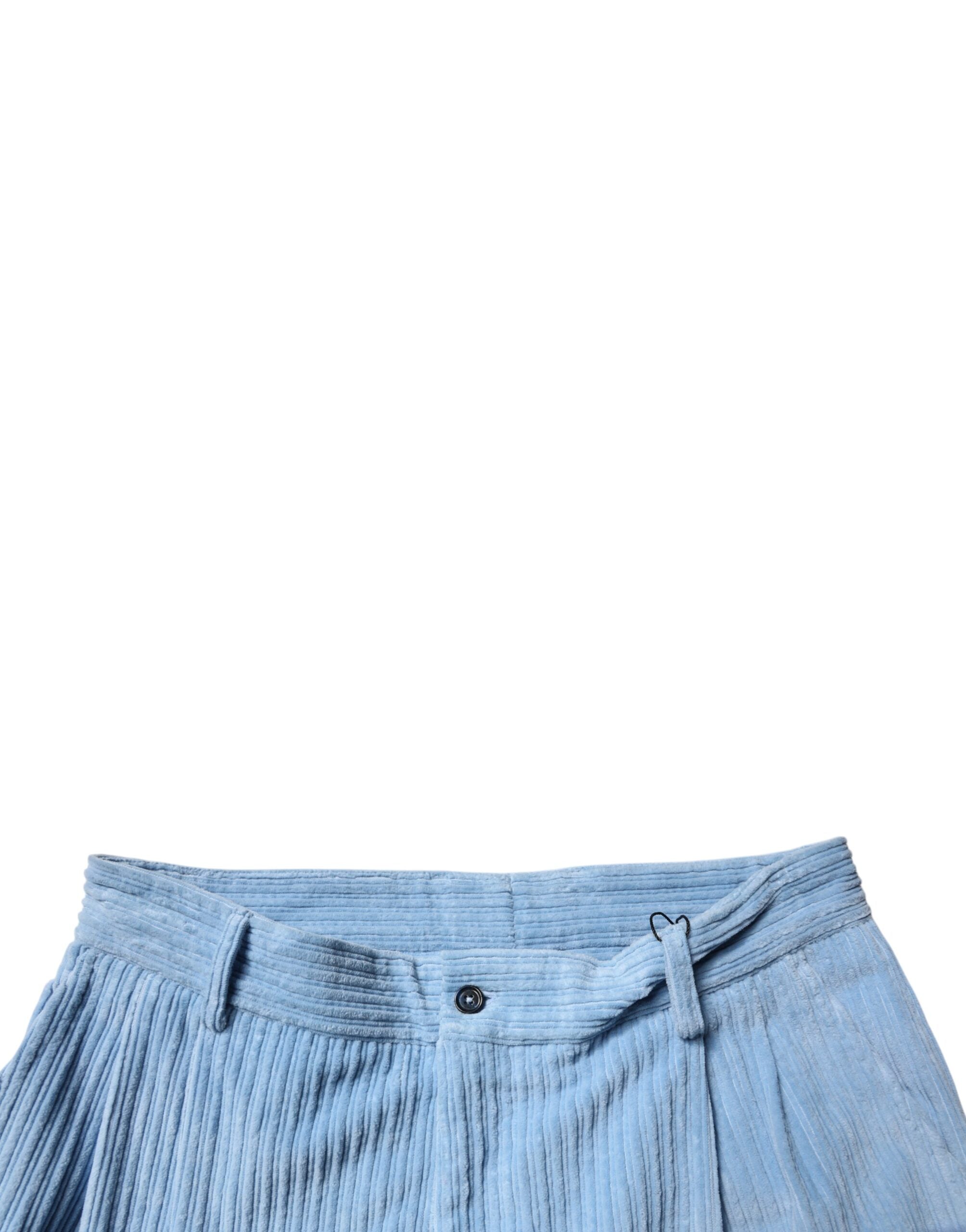 Dolce & Gabbana Hellblaue Kord-Baumwoll-Skinny-Denim-Jeans