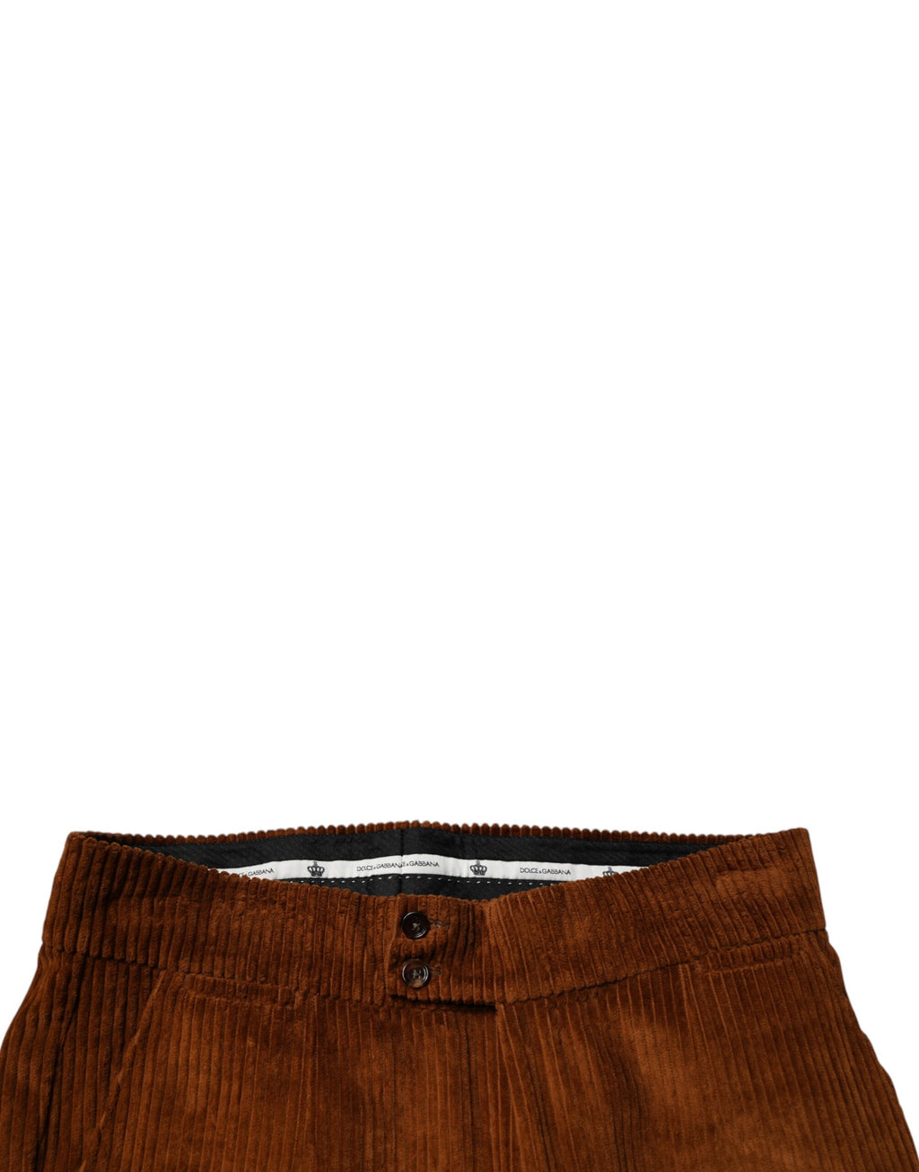 Dolce & Gabbana Dunkelbraune Cord-Baumwoll-Skinny-Denim-Jeans