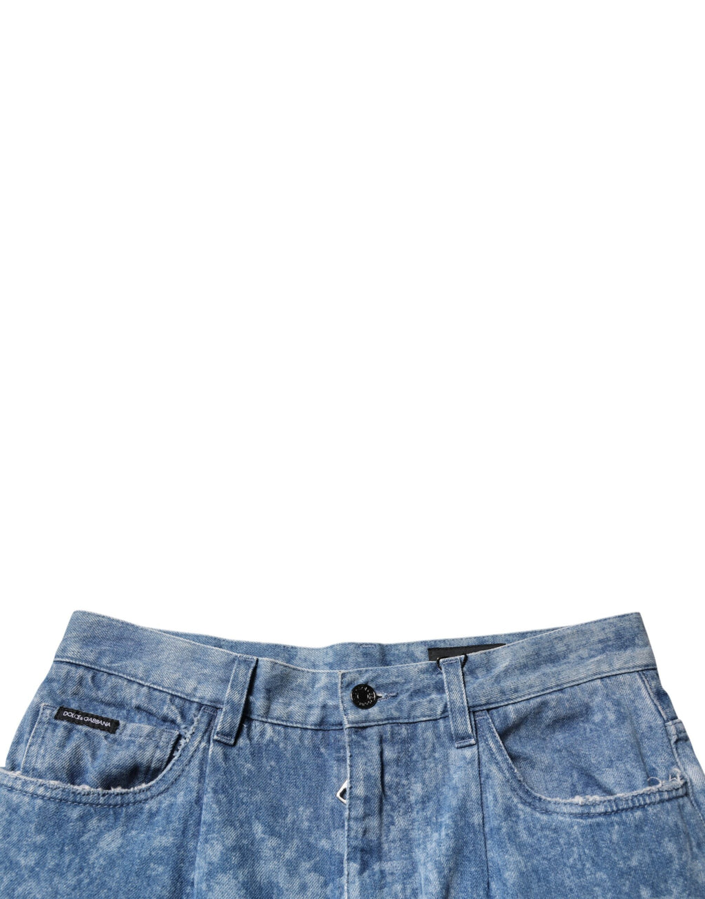 Dolce & Gabbana Blaue Tie Dye Baumwolle Skinny Männer Denim Jeans