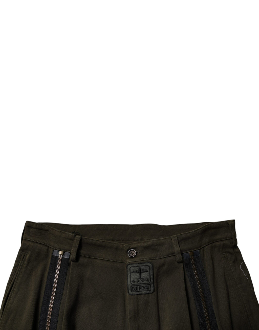 Dolce & Gabbana Dunkelbraune Jogger-Cargo-Hose aus Baumwolle