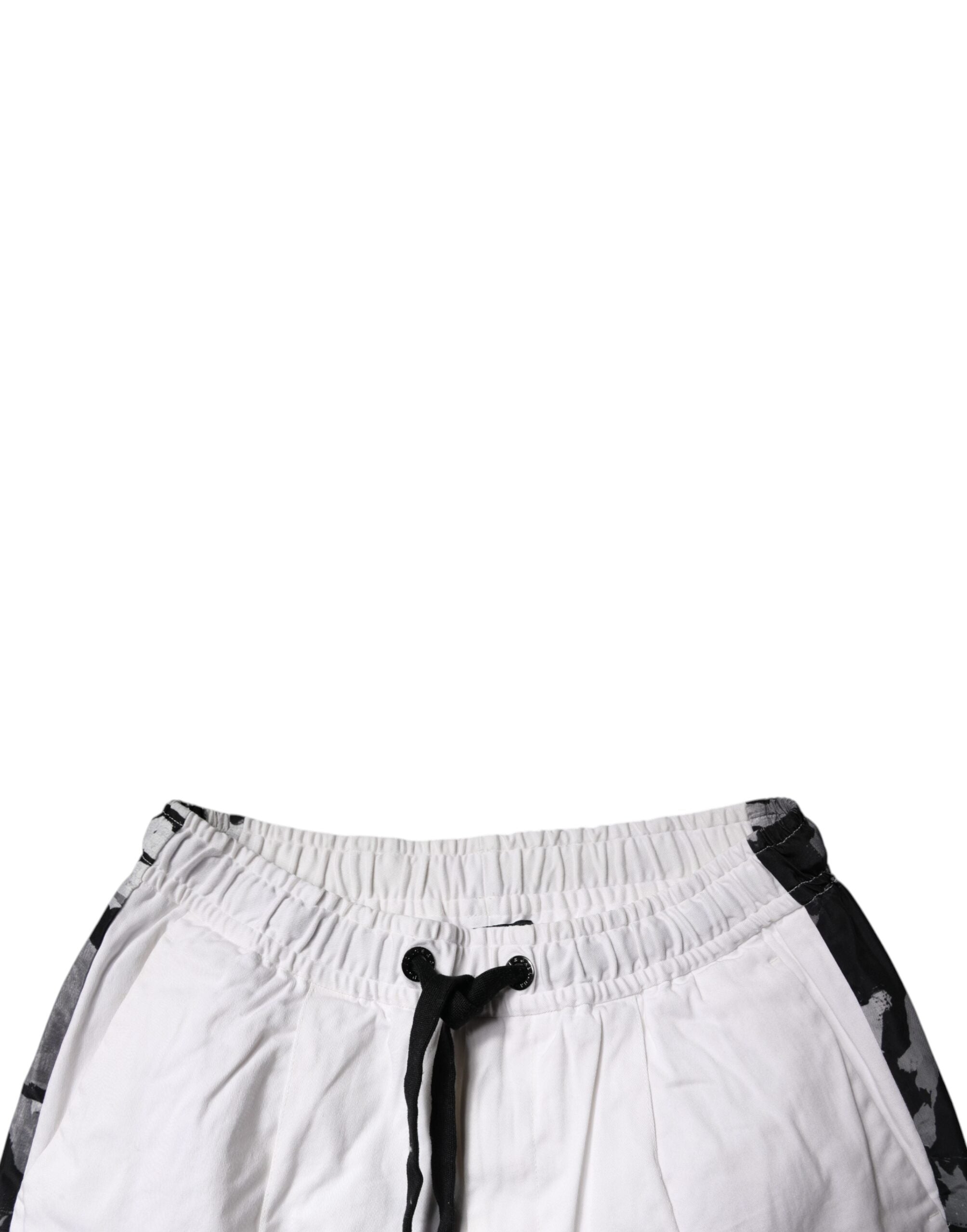 Dolce & Gabbana Weiße Cargo-Jogger-Sweatpants aus Baumwolle