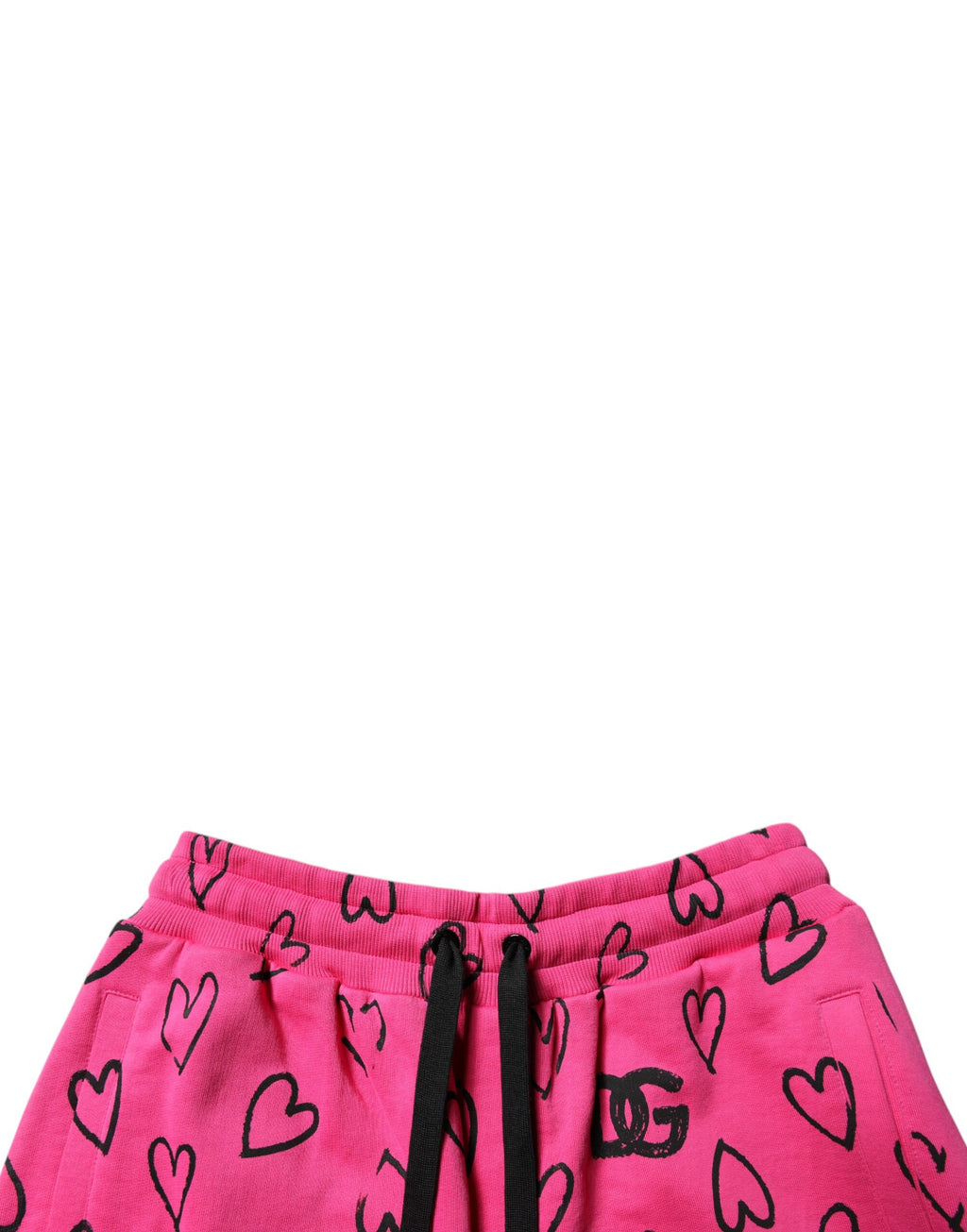 Dolce & Gabbana Rosa Bermuda-Shorts mit Herz-Print aus Baumwolle