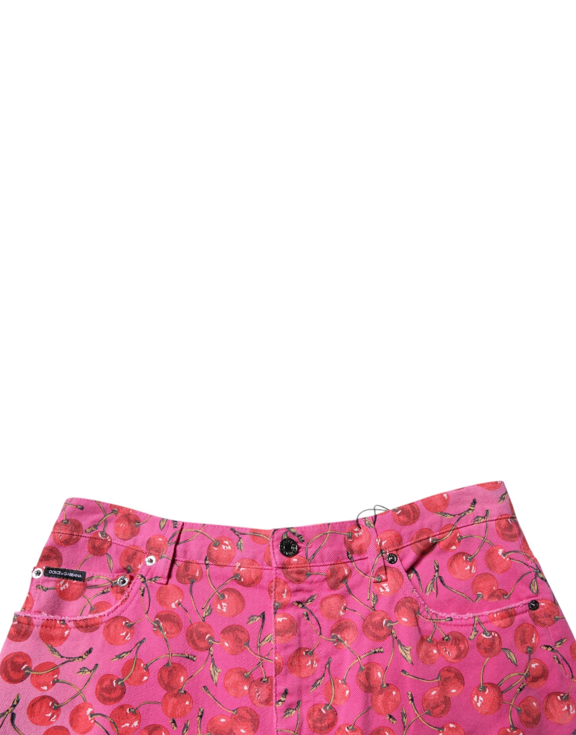 Dolce & Gabbana Rosa Kirschdruck Cargo-Baumwollshorts