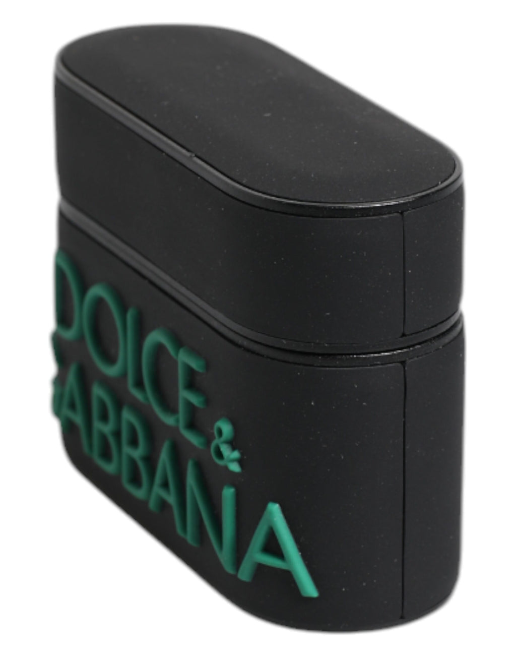 Dolce & Gabbana Schwarz Orange Silikon geprägte Logo Airpods Fall